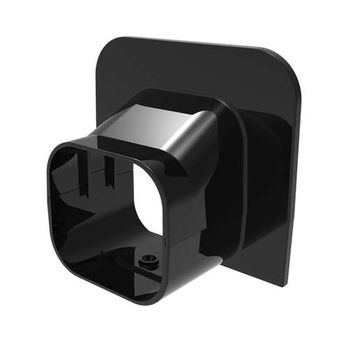 TS eindstuk plafond/wand TA100-EXC zwart (RAL9005)