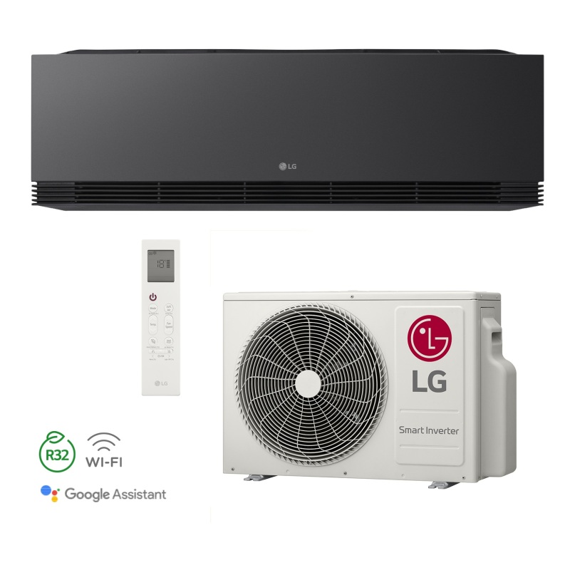 AA09SB LG ARTCOOL AI AIR Matt SET Zwart 2,5kW