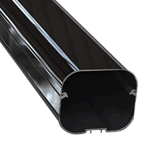 TS leidinggoot 2mtr T100-EXC zwart (RAL9005) (98x73mm)